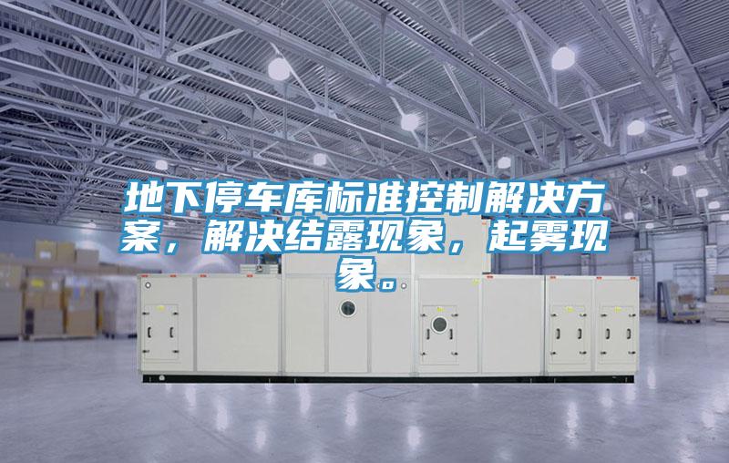 地下停車庫標準控制解決方案，解決結露現象，起霧現象。