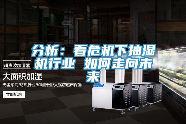 分析:看危機下抽濕機行業 如何走向未來