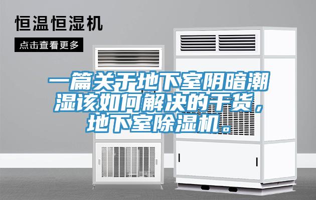 一篇關于地下室陰暗潮濕該如何解決的干貨，地下室除濕機。