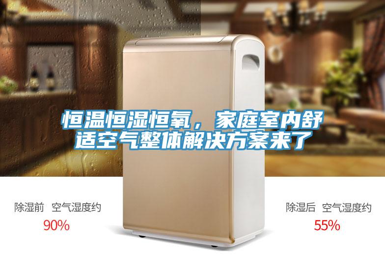 恒溫恒濕恒氧，家庭室內舒適空氣整體解決方案來了