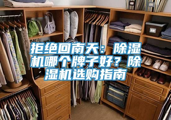 拒絕回南天：除濕機哪個牌子好？除濕機選購指南