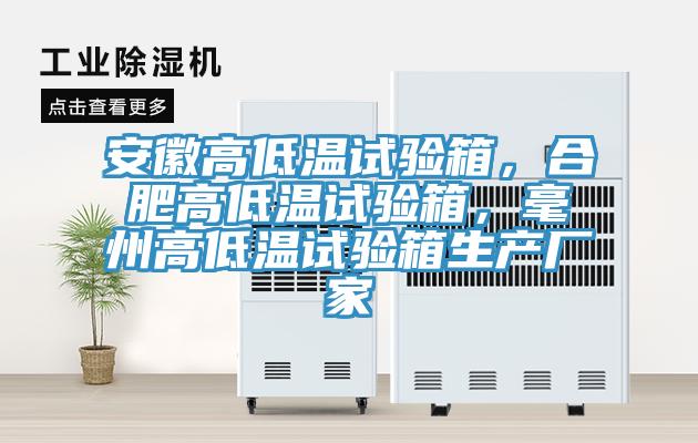 安徽高低溫試驗箱，合肥高低溫試驗箱，毫州高低溫試驗箱生產(chǎn)廠家